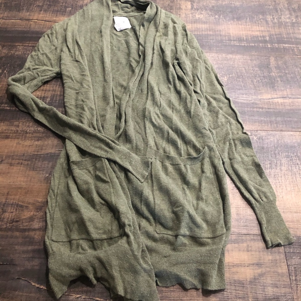 Green cardigan
